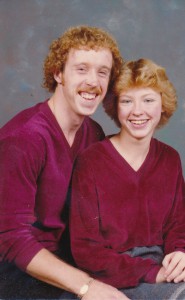 Lisa and BJ in red